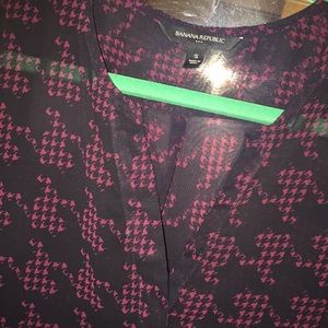 Banana Republic sheer black blouse